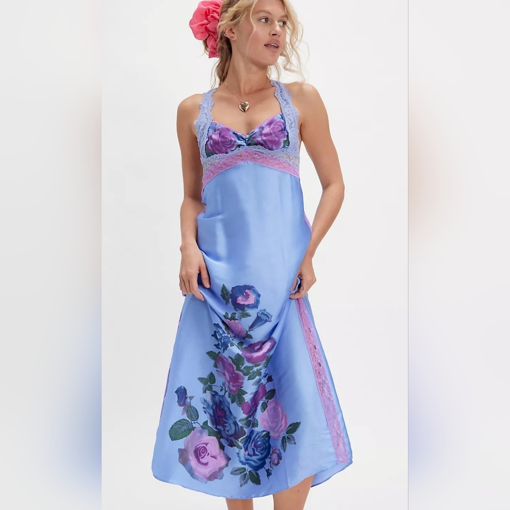 Free People Just Dreamy Maxi Slip Dress Size L NWT